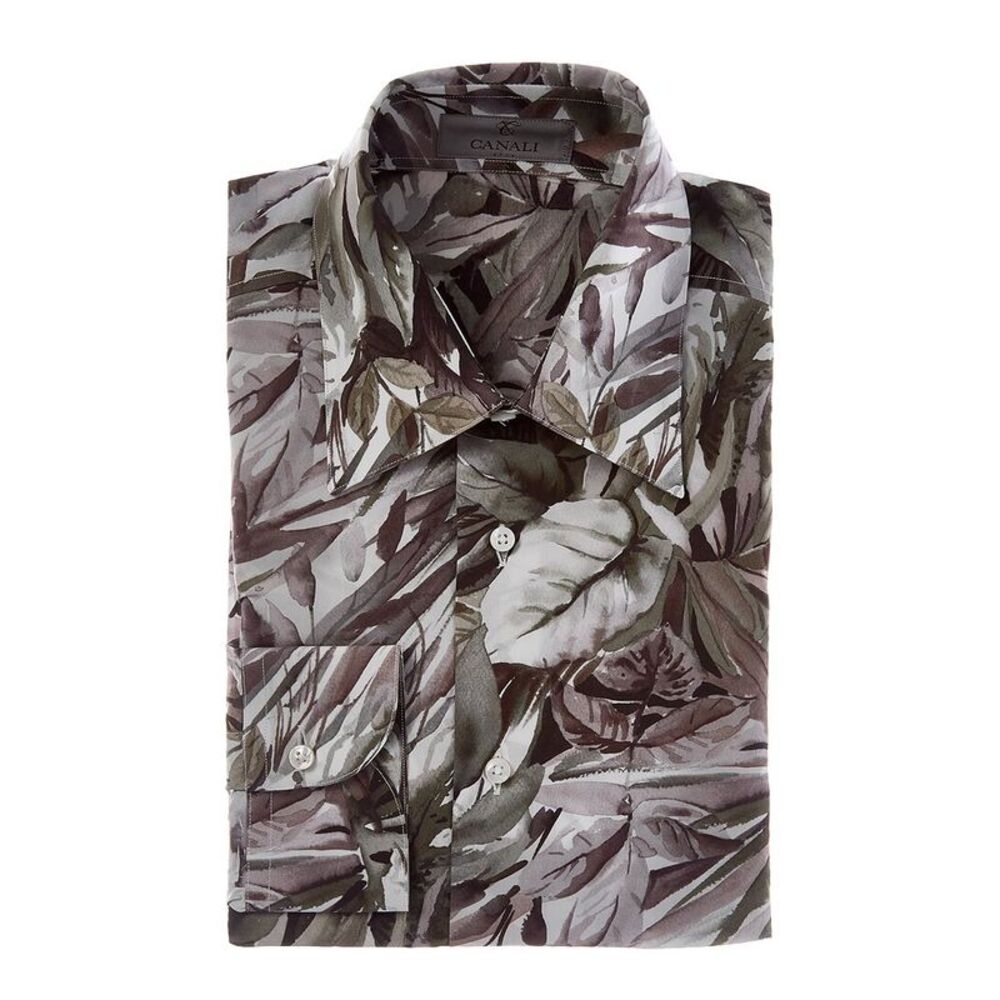 Canali Mens  Dress Shirt, Grey
